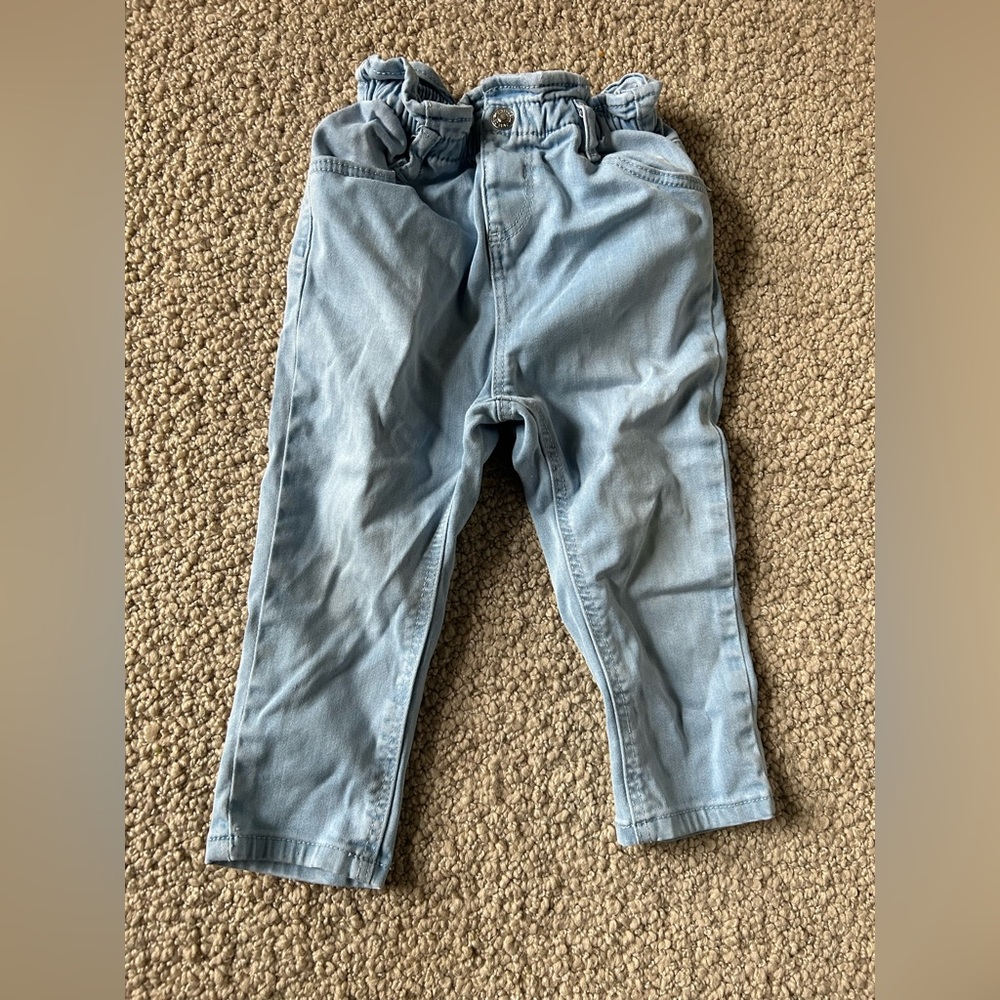 Zara kids 12-18 months paper bag waist jeans!